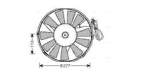 Handler.Part Fan, radiator AVA OL7523 1