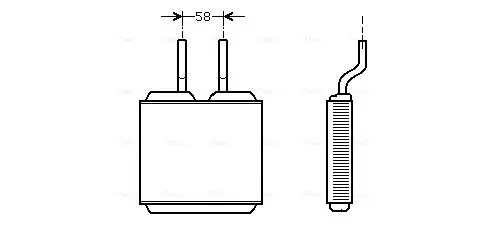 Handler.Part Heat exchanger, interior heating AVA OL6197 1