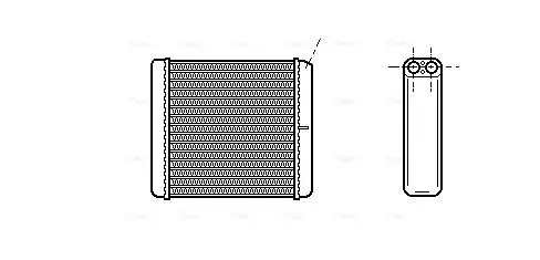 Handler.Part Heat exchanger, interior heating AVA OL6206 1