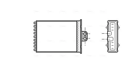 Handler.Part Heat exchanger, interior heating AVA OL6217 1