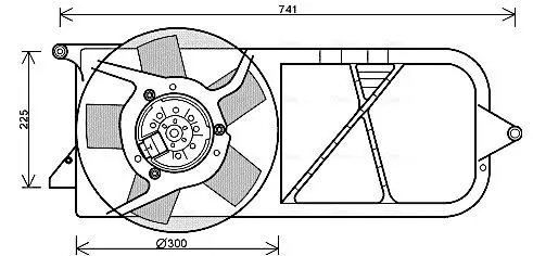 Handler.Part Fan, radiator AVA OL7537 1