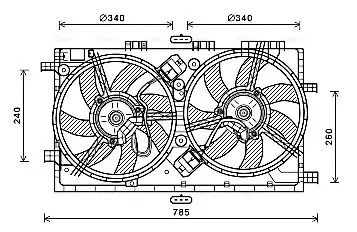 Handler.Part Fan, radiator AVA OL7641 1