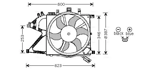 Handler.Part Fan, radiator AVA OL7506 1