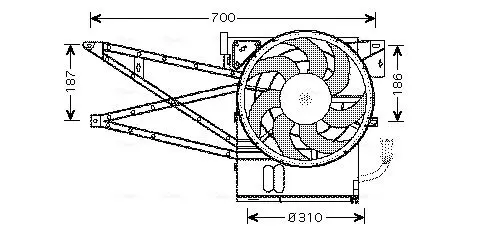 Handler.Part Fan, radiator AVA OL7515 1