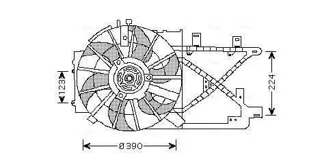 Handler.Part Fan, radiator AVA OL7516 1