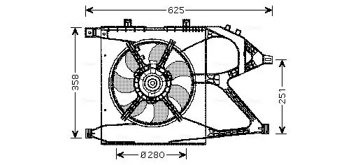 Handler.Part Fan, radiator AVA OL7517 1