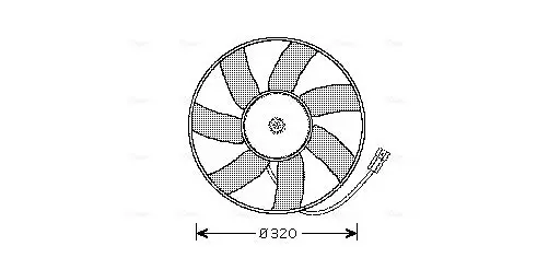 Handler.Part Fan, radiator AVA OL7522 1