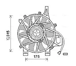 Handler.Part Fan, radiator AVA OL7536 1