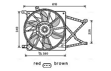 Handler.Part Fan, radiator AVA OL7544 1