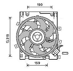 Handler.Part Fan, radiator AVA OL7604 1