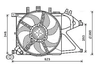 Handler.Part Fan, radiator AVA OL7672 1