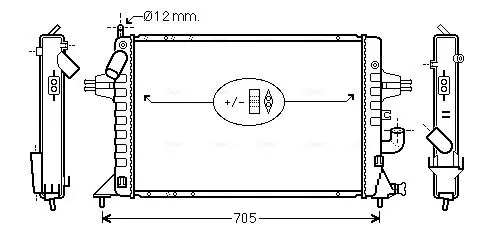 Handler.Part Radiator, engine cooling AVA OLA2294 1