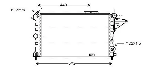 Handler.Part Radiator, engine cooling AVA OLA2119 1