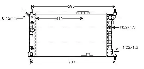 Handler.Part Radiator, engine cooling AVA OLA2169 1