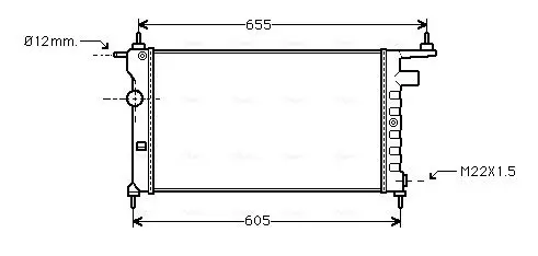 Handler.Part Radiator, engine cooling AVA OLA2183 1