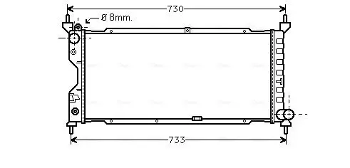 Handler.Part Radiator, engine cooling AVA OLA2185 1