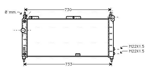 Handler.Part Radiator, engine cooling AVA OLA2200 1