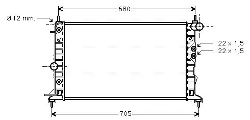 Handler.Part Radiator, engine cooling AVA OLA2220 1