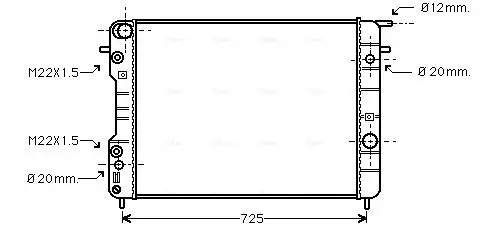 Handler.Part Radiator, engine cooling AVA OLA2247 1