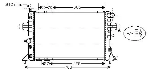 Handler.Part Radiator, engine cooling AVA OLA2253 1