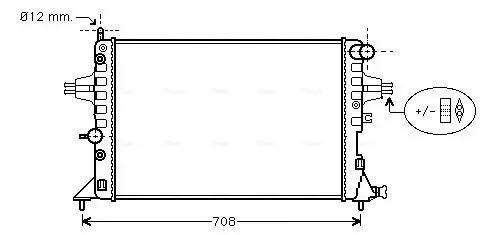 Handler.Part Radiator, engine cooling AVA OLA2254 1