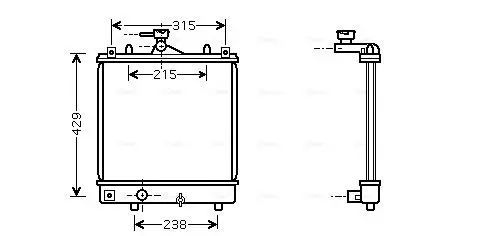 Handler.Part Radiator, engine cooling AVA OLA2330 1