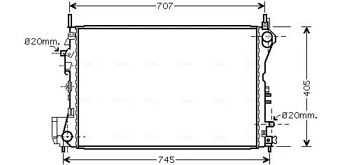 Handler.Part Radiator, engine cooling AVA OLA2395 1