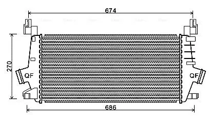 Handler.Part Intercooler, charger AVA OLA4548 1