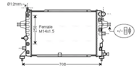 Handler.Part Condenser, air conditioning AVA OLA5394 1