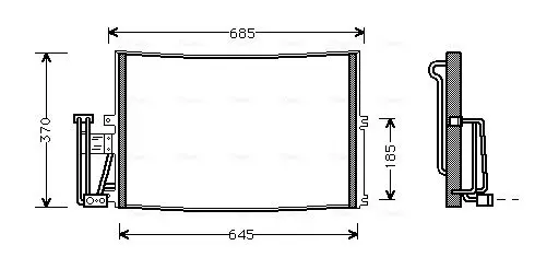 Handler.Part Condenser, air conditioning AVA OLA5241 1