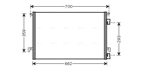 Handler.Part Condenser, air conditioning AVA OLA5397 1