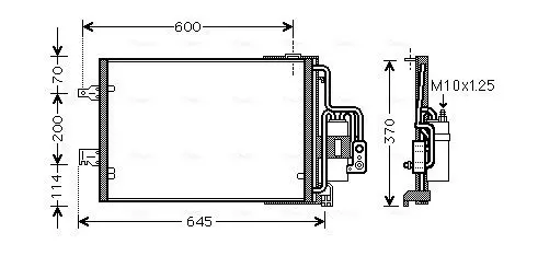 Handler.Part Condenser, air conditioning AVA OLA5385D 1