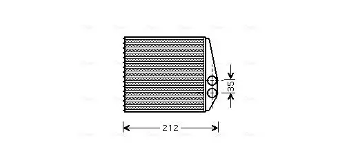 Handler.Part Heat exchanger, interior heating AVA OLA6354 1