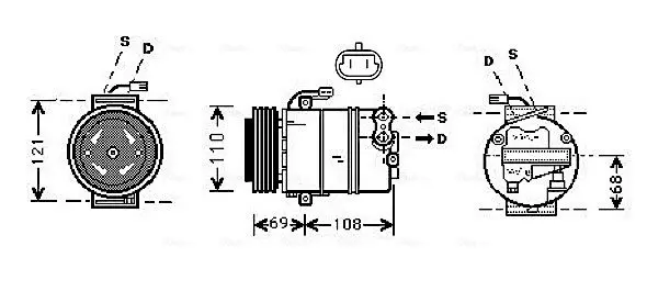 Handler.Part Compressor, air conditioning AVA OLAK317 1