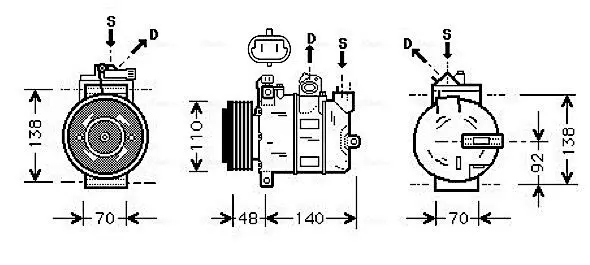 Handler.Part Compressor, air conditioning AVA OLAK356 1