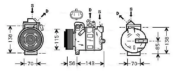 Handler.Part Compressor, air conditioning AVA OLAK357 1