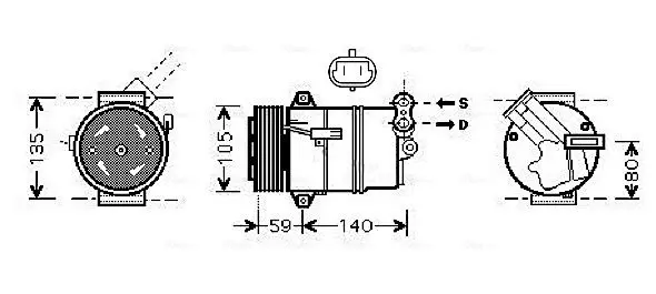 Handler.Part Compressor, air conditioning AVA OLAK437 1