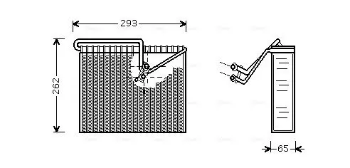 Handler.Part Evaporator, air conditioning AVA OLV372 1