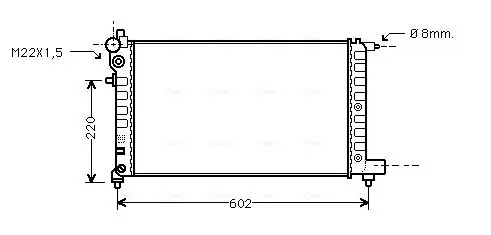 Handler.Part Radiator, engine cooling AVA PE2004 1