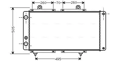 Handler.Part Radiator, engine cooling AVA PE2033 1