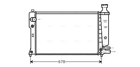 Handler.Part Radiator, engine cooling AVA PE2097 1