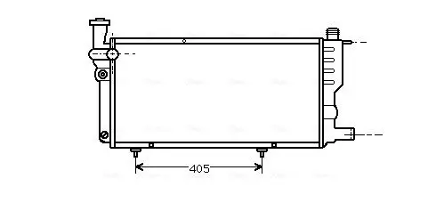 Handler.Part Radiator, engine cooling AVA PE2099 1