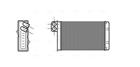 Handler.Part Heat exchanger, interior heating AVA PE6015 1