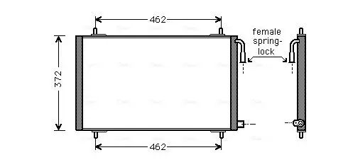 Handler.Part Condenser, air conditioning AVA PE5191 1