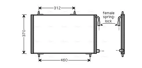 Handler.Part Condenser, air conditioning AVA PE5257 1