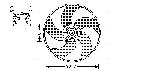 Handler.Part Fan, radiator AVA PE7522 1