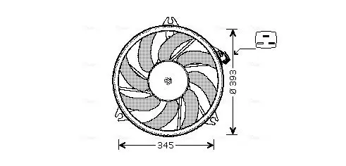 Handler.Part Fan, radiator AVA PE7524 1