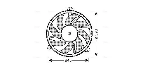 Handler.Part Fan, radiator AVA PE7528 1