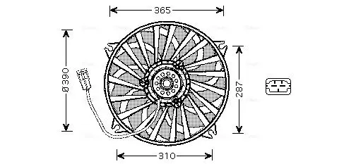 Handler.Part Fan, radiator AVA PE7535 1