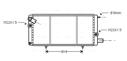 Handler.Part Radiator, engine cooling AVA PEA2085 1